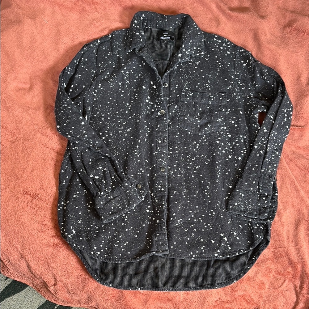 Madewell black star print Button-Up Shirt
